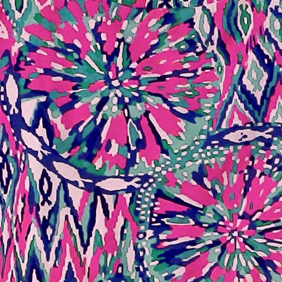 NWOT Lilly Pulitzer Carlita Tiki Pink PoP Over Crop Top BK Zip Accent Size Small - Picture 5 of 6